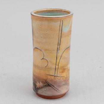 A stoneware vase by Wilhelm Kåge, Gustavsberg, signed and dated 1930.