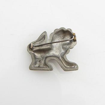 Anna Petrus, Brooch in pewter, for the company Svenskt Tenn.