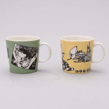 MUMINMUGGAR, 2 st, porslin, Moomin Characters, Arabia, 1990-tal.