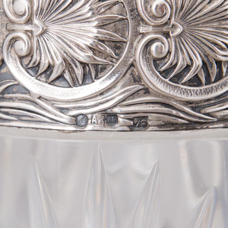 VAS, slipat glas och silver, 15 Artellen Moskva 1915-17,