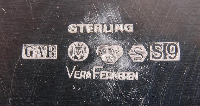VASER, 2 st. silver. Vera Ferngren 1966 samt 1968.