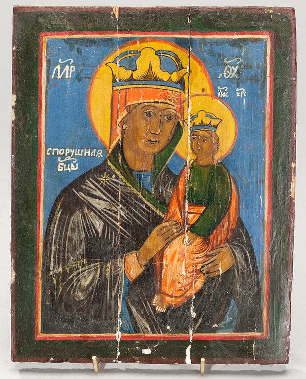 IKON, tempera på pannå, Ryssland 1800-tal.