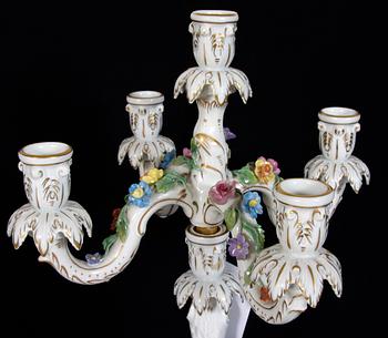 KANDELABRAR, ett par, porslin, Dresden.