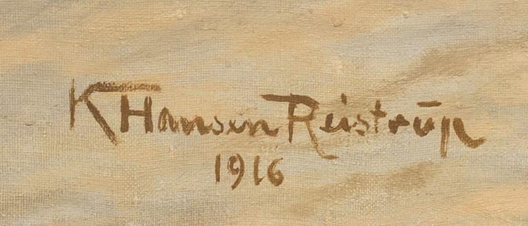 KARL HANSEN REISTRUP, oil on canvas signed and dated 1916.