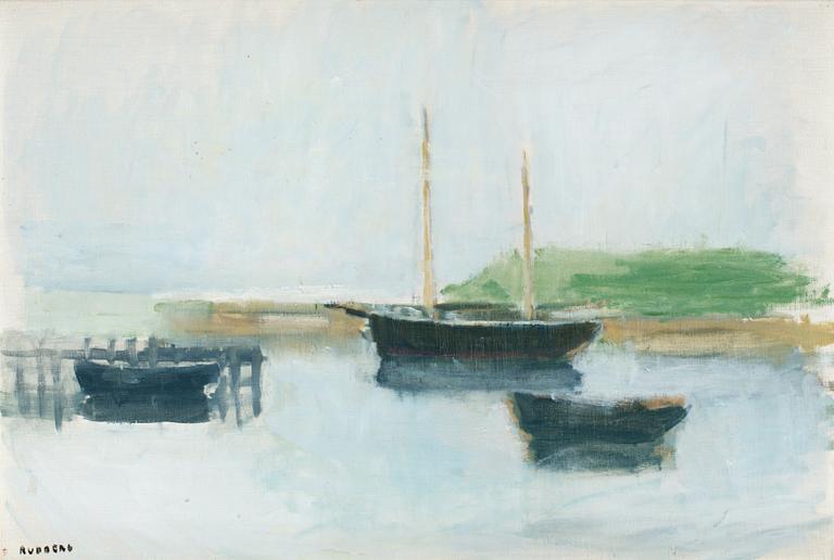 Gustav Rudberg, Harbour scene.