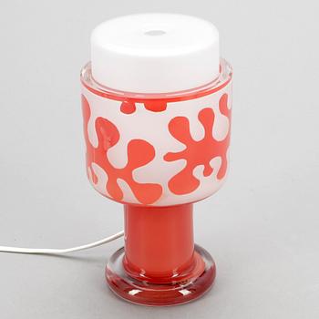 BORDSLAMPA, glas, Ove Sandeberg, Kosta, 1900-talets andra hälft.