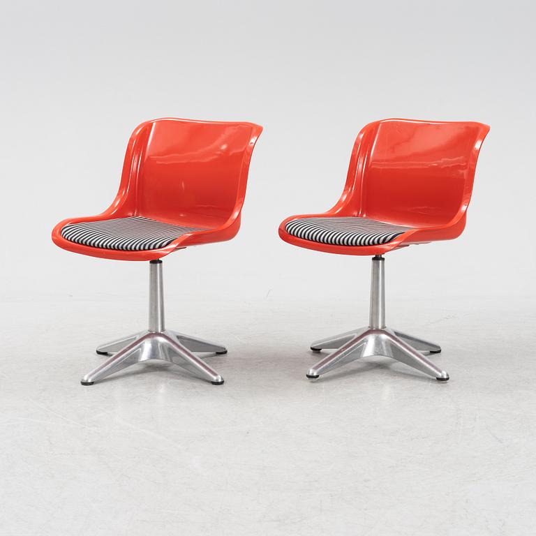 A set of six swivel chairs by Yrjö Kukkapuro for Haimi.