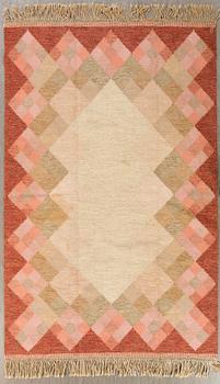 A Swedish flat weave signed carpet by Brita Svefors ca 283 x 195 cm.