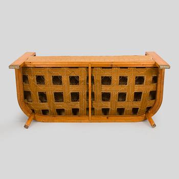 Adolf Koskinen, sofa, manufactured by Elias Hollo Puunjalostustehdas, Finland, 1920s.