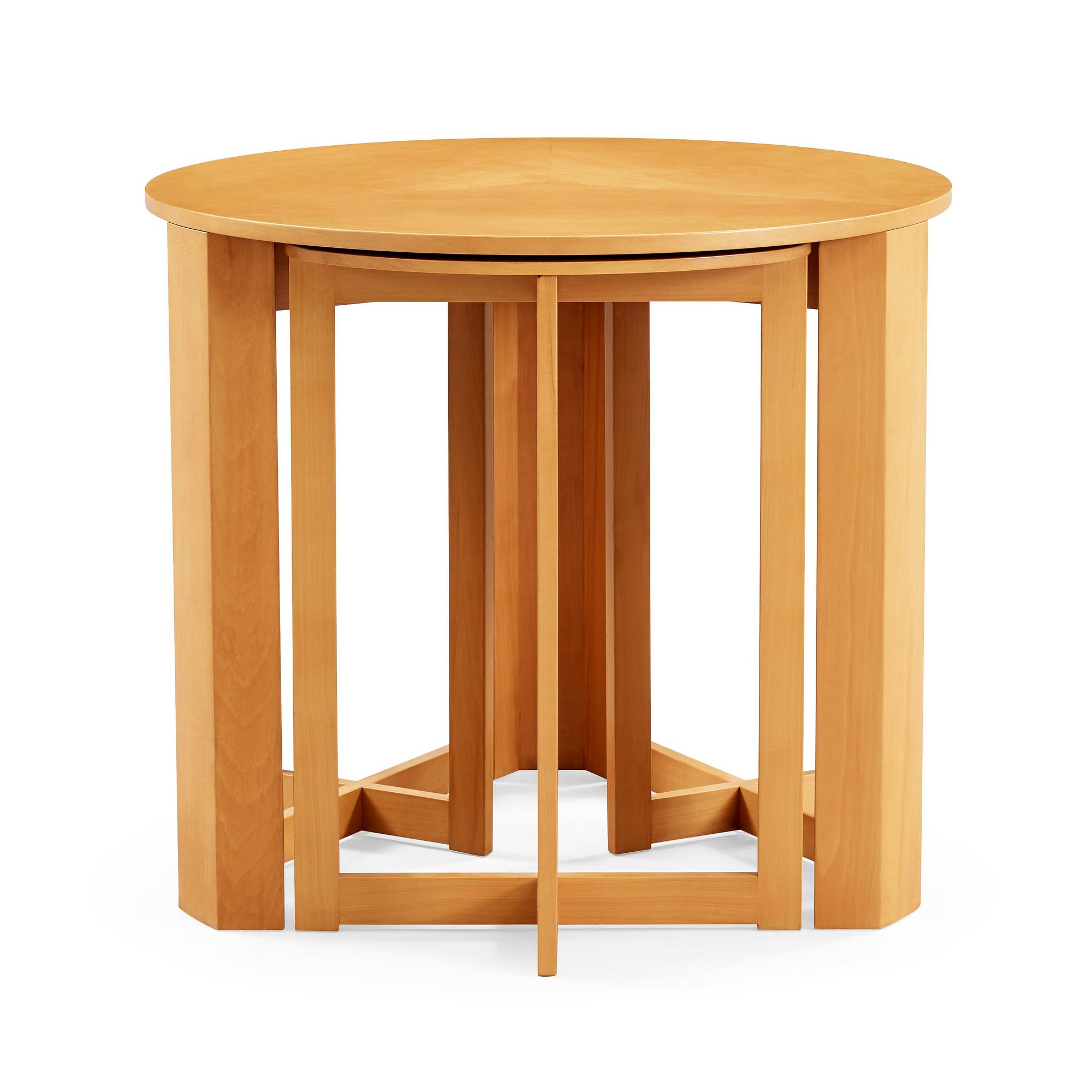A HI-gruppen nest of four cherry tables, Stig Lönngren, Lars Larsson, Sweden 1974.