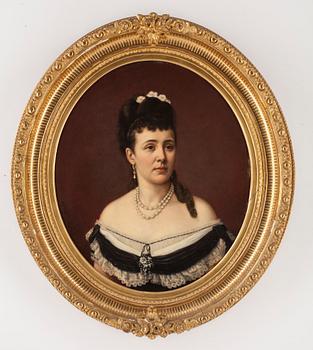 BERTHA VALERIUS, ett par, olja på duk, signerade, en daterad 1878.