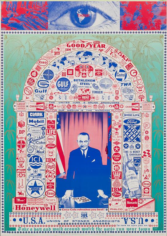 STURE JOHANNESSON, affisch, "Think" 1960-tal.