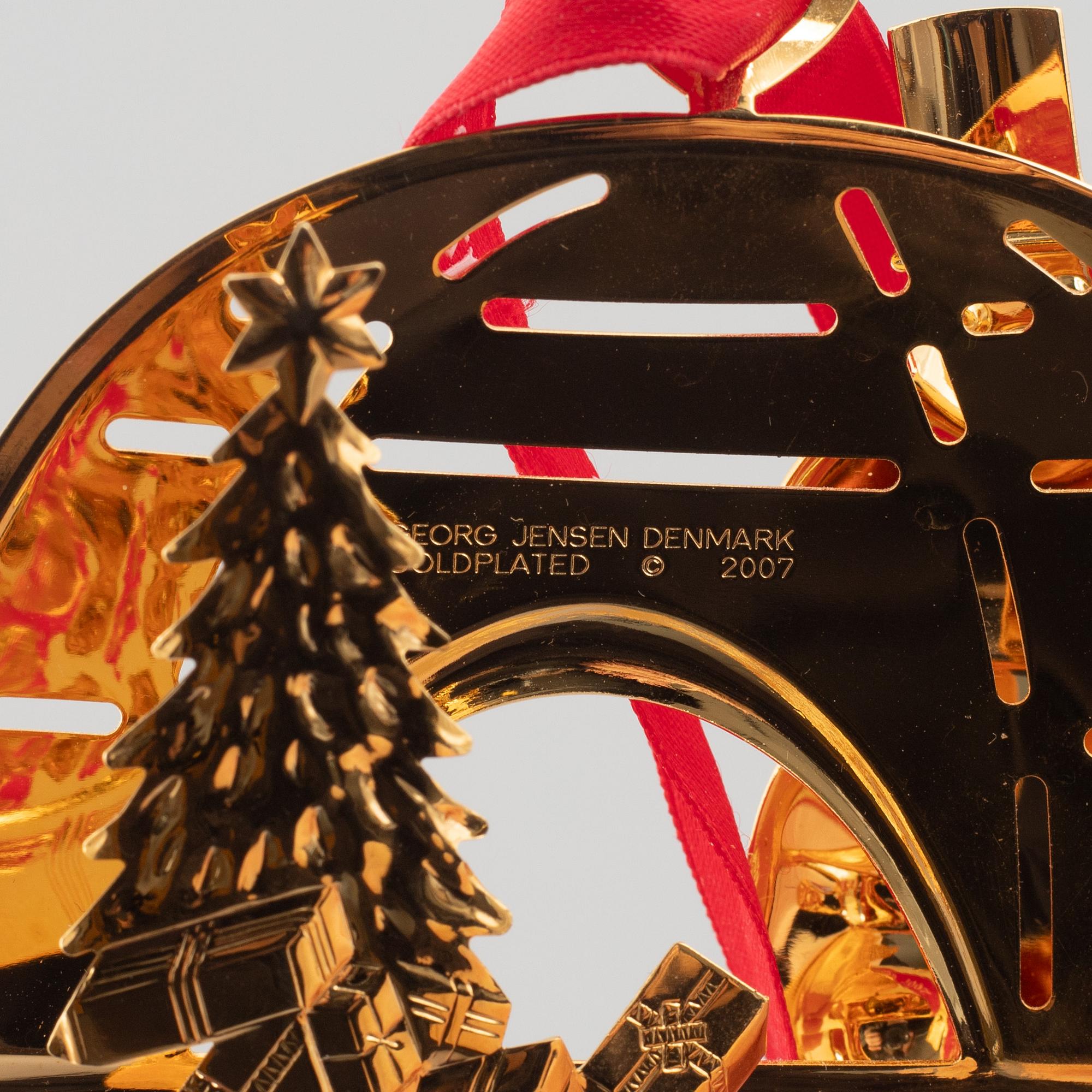A set of eight Christmas decorations, Georg Jensen, Denmark.
