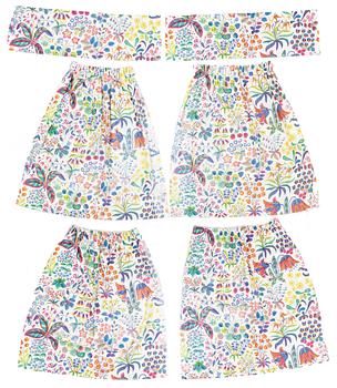 Josef Frank, two pairs of curtains, and two curtain valances, 'Under Ekvatorn', Svenskt Tenn.