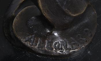 SKULPTUR, brons, märkt A. Leonard, 2000-tal.