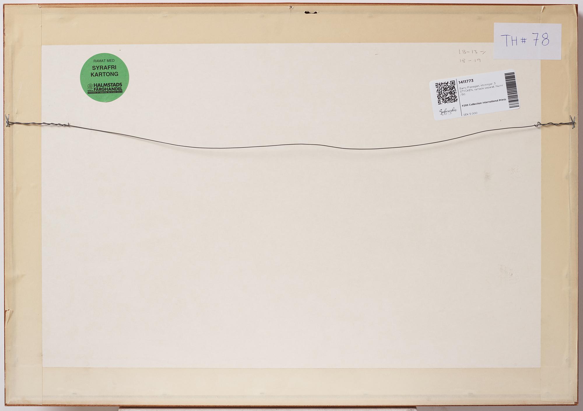 Barry Flanagan, tre stycken etsningar. Samtliga signerade. En numrerad 42/50 och två numrerade 44/50.