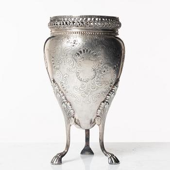 A sterling silver footed vase, 20th Century.