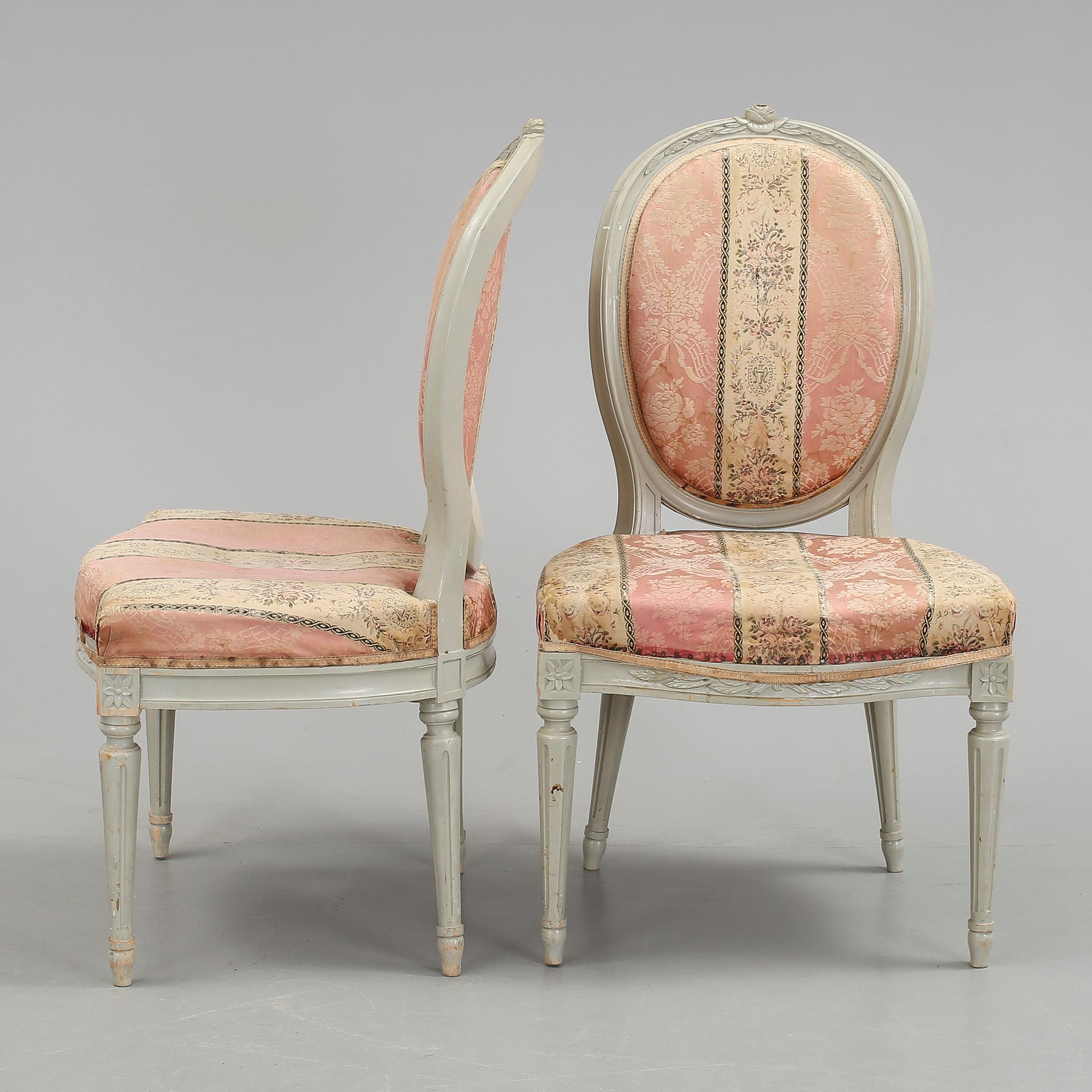 STOLAR, 6 st. Gustaviansk stil. 1900-tal.