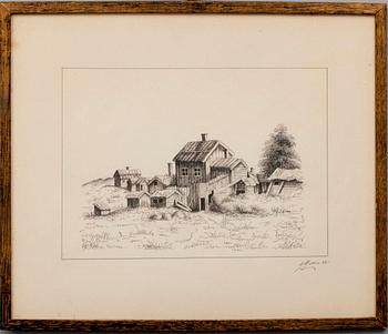 ETSNINGAR, 4 st, enligt Rudolf Åkerblom, märkta A. Meller -33.