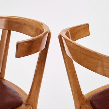 Gunnar Asplund, a set of eight mahogany chairs, Svenska Möbelfabrikerna, Bodafors, ca 1934-35, for the Bredenberg Department Store.