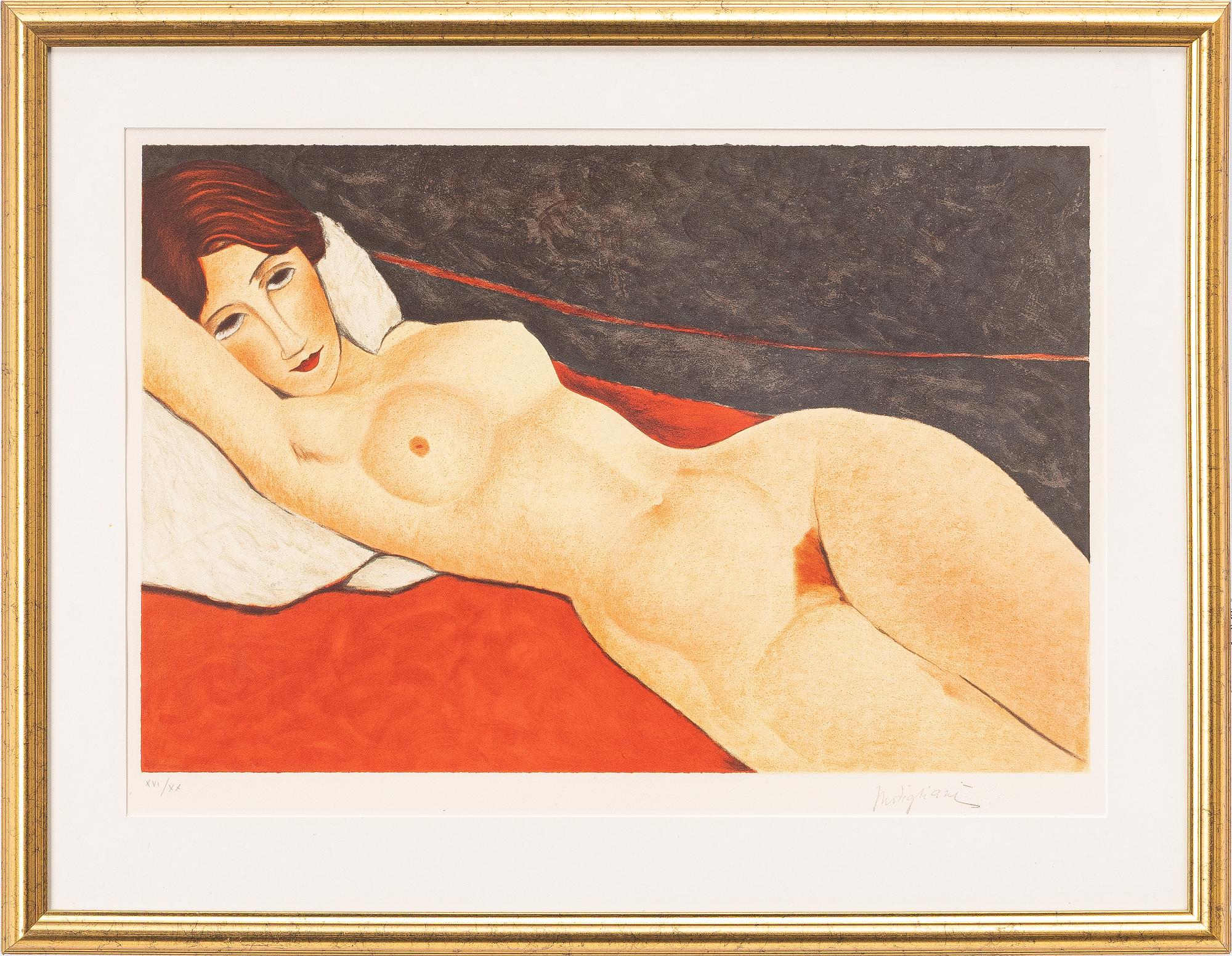 Amadeo Modigliani, After, “Nu Couché”.