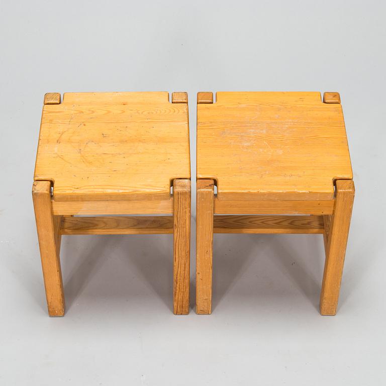 Ilmari Tapiovaara, A 1980s, 'Hongisto' stools for Laukaan Puu, Finland.