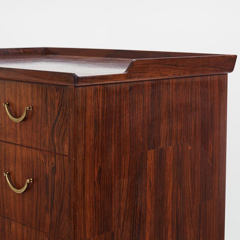 Carl Malmsten, a rare rosewood chest of drawers, Sweden, 1950s.