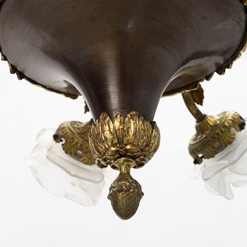 A French ceiling lamp, circa 1900.