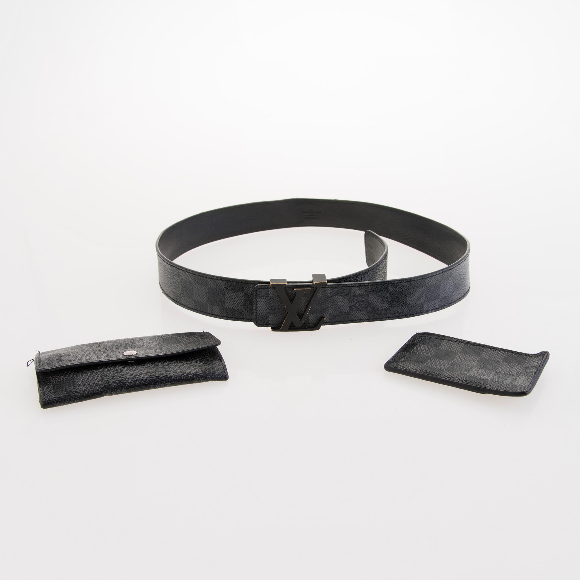 LOUIS VUITTON, Damier Graphite VYÖ, KORTTIKOTELO JA AVAINKOTELO.