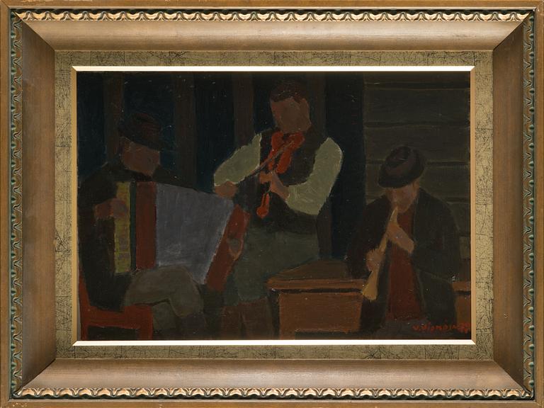 Veikko Vionoja, olja på pannå, signerad och daterad -79.