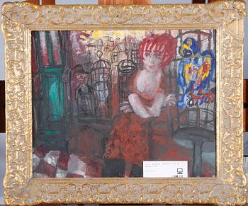 SJÖHOLM, CHARLES, olja på pannå, sign.