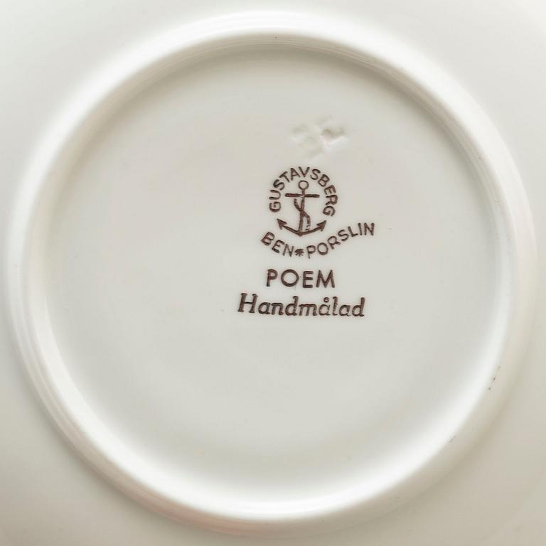 a set of 12 'Poem' teacups by Gustavsberg.