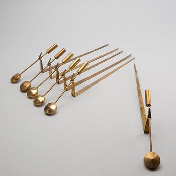 PIERRE FORSSELL, 6 Wall candlesticks in brass "Pendeln", Skultuna.