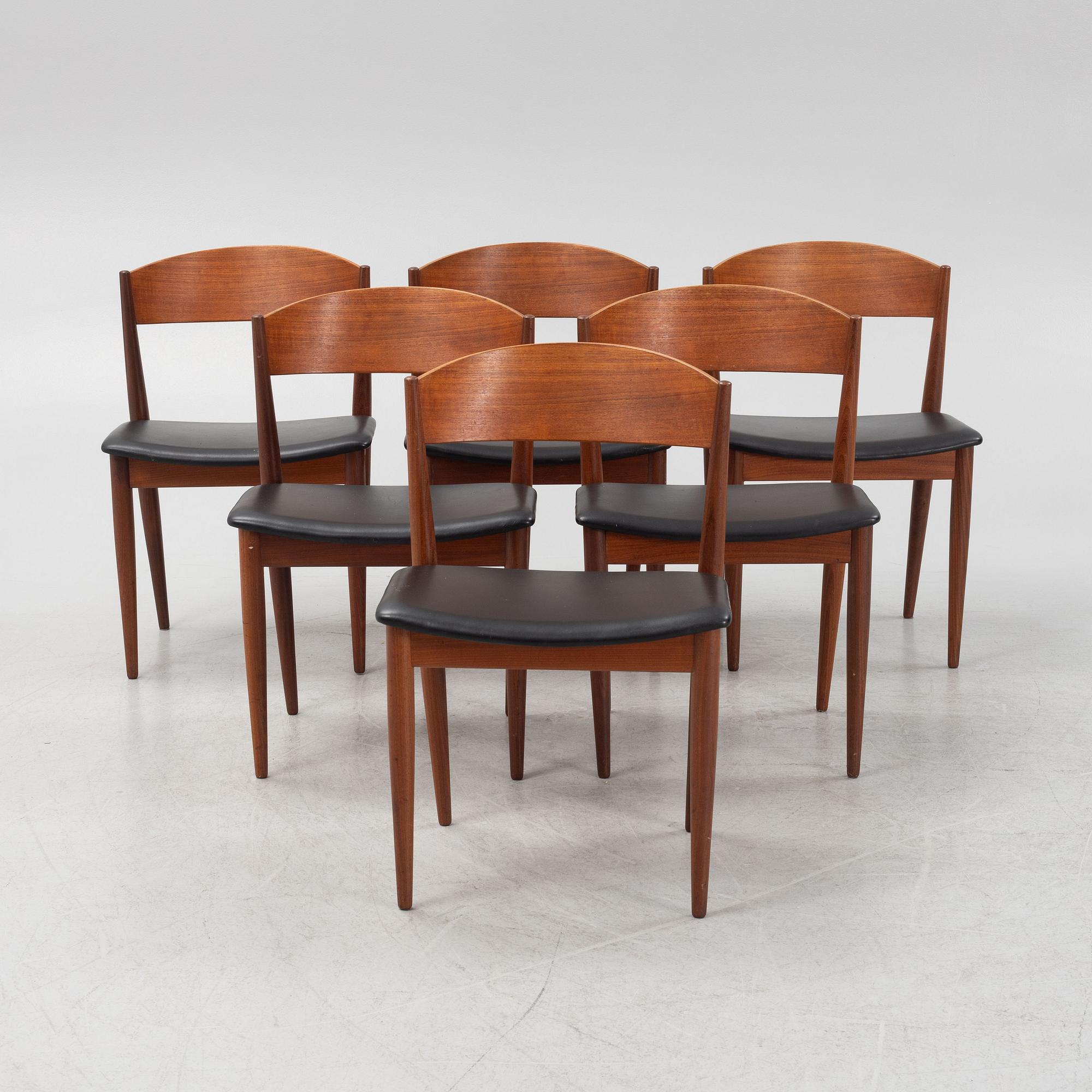 Stolar, 6 st, Danmark, 1960-tal.