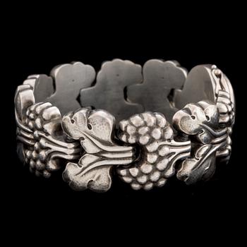 A silver bracelet by Georg Jensen, designed in the 1920's with stamp for after 1945.