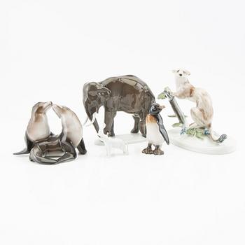 Figurines 5 pcs Rosenthal Germany mid-20th century porcelain.