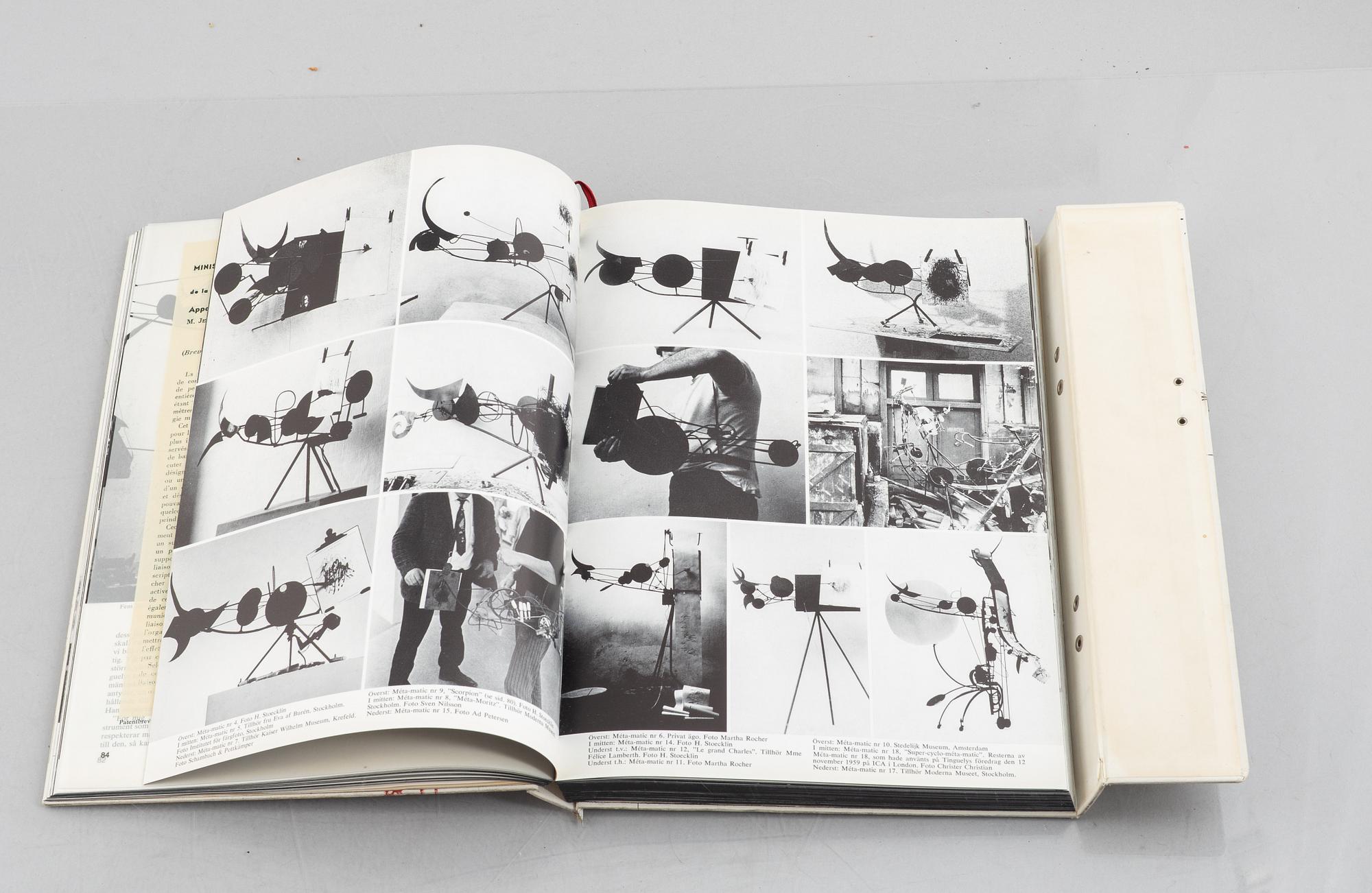 Jean Tinguely, after, "Méta" book, by K.G. Pontus Hultén. Moderna Museet, Stockholm,  1972.