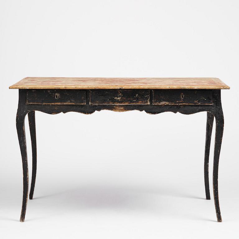 A Swedish rococo desk, Stockholm, later part 18th century.
