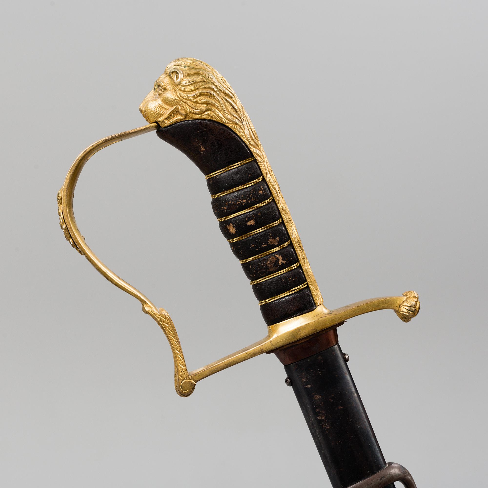 A Swedish infantry officer's sabre 1899 pattern with scabbard.
