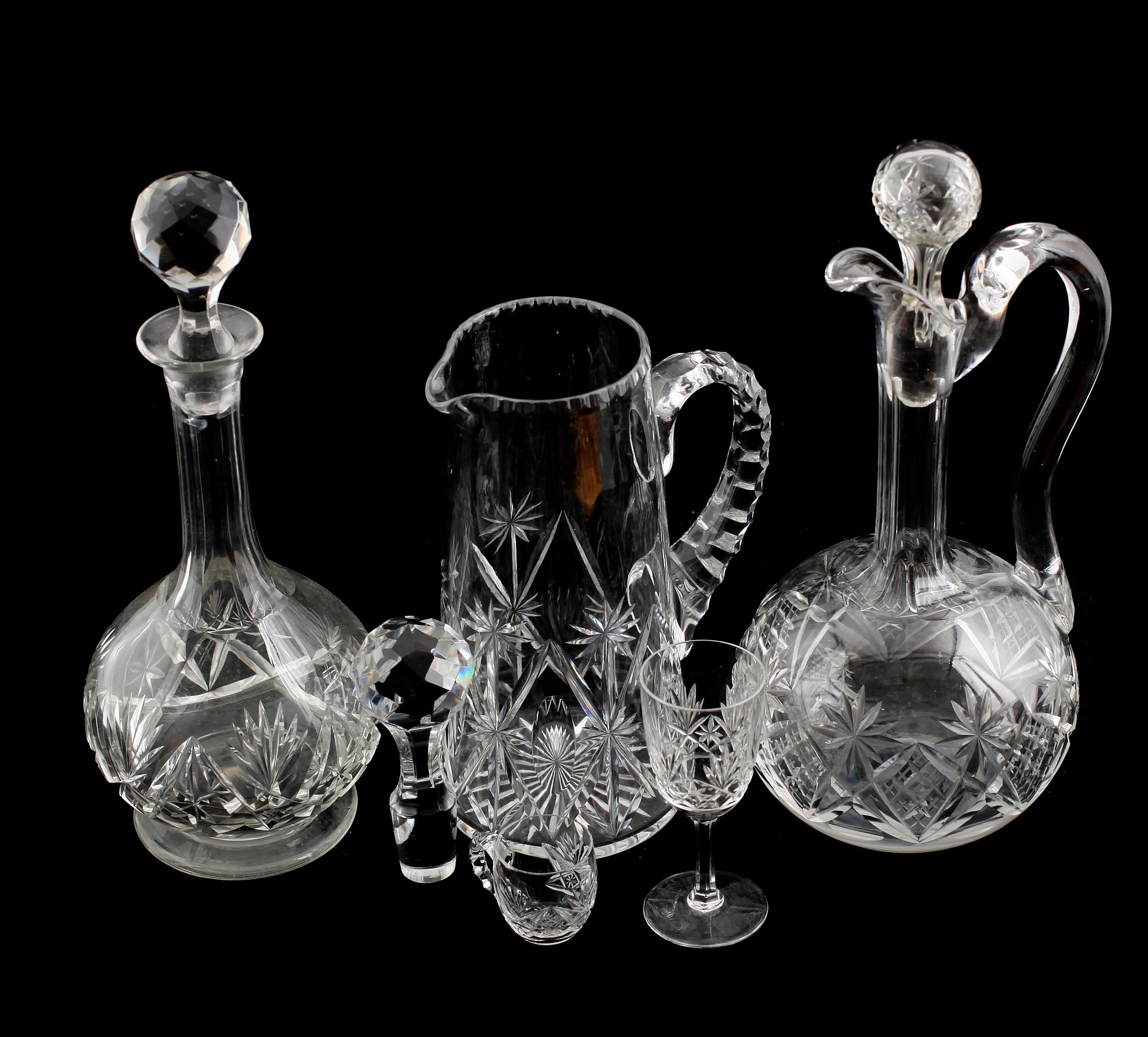 SERVISDELAR, 11 delar, glas, 1900-talets mitt.