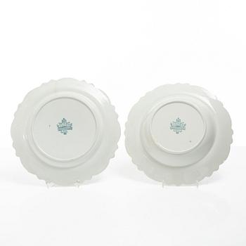 Fourteen "Priory" plates, England, late 19th century.