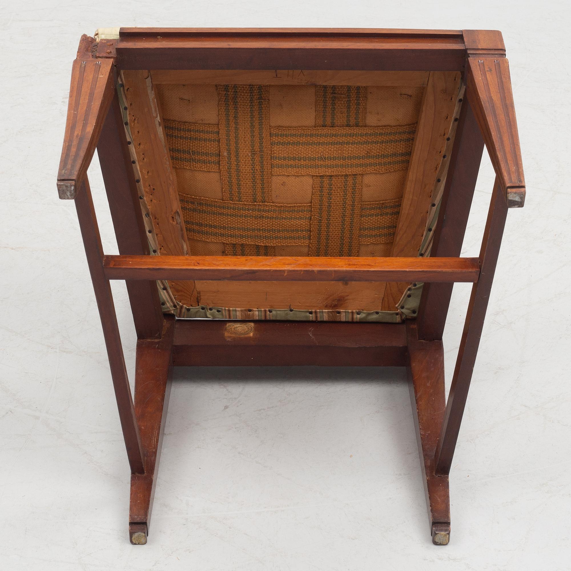 Six lat Gustavian chairs by Carl Johan Wadström, Stockholm (1758-1816, mästare 1788).