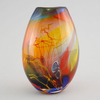 BERIT JOHANSSON, vase, glass, Sjöhyttan, signed and dated 2003.