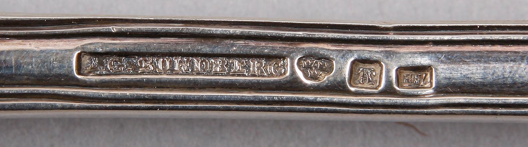 RAGUSKED, silver, "Olga", AG Sundberg, Västerås 1880-tal.