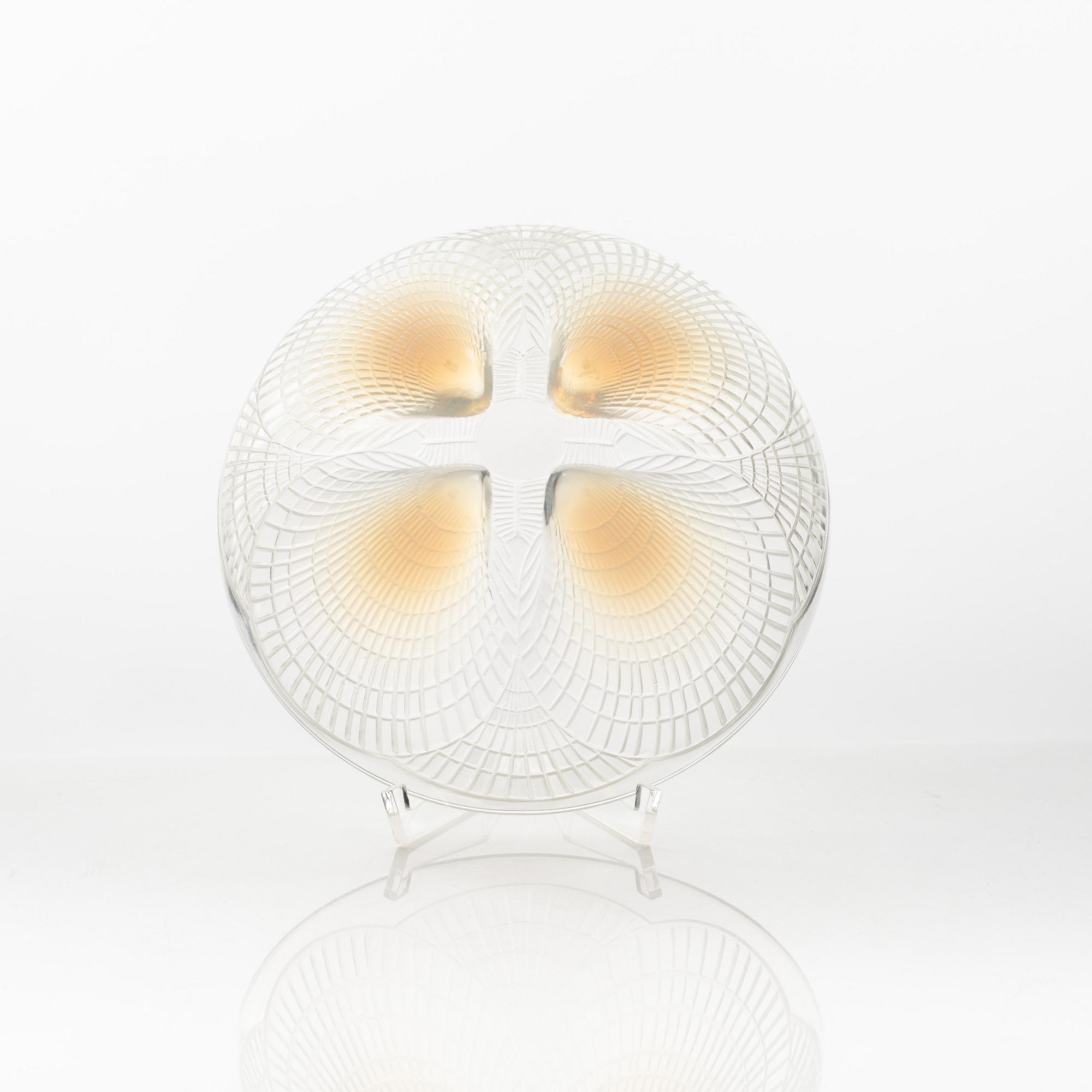 René Lalique, a 'Coquilles' iridescent glass bowl, France, pre 1945.