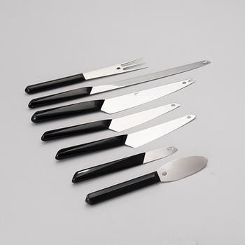 TAPIO WIRKKALA, bestick 7 delar, "Finnpoints" tillverkare Hackman/ Sorsakoski fabrikerna, 1960-tal.