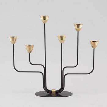 A candelabra, designed by Gunnar Ander for Ystad Metall, third quarter of the 20th century.