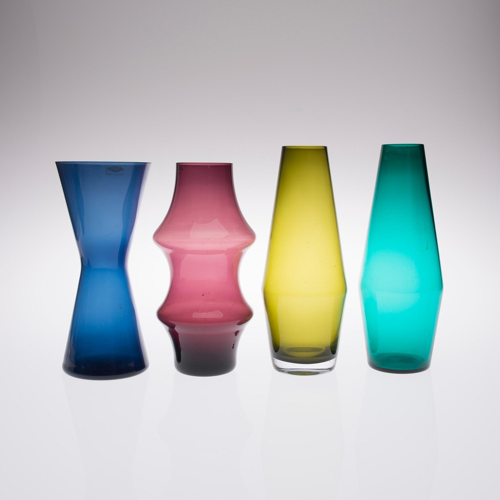VASER, glas, bl a modell 1405, Kaj Franck, Notsjö, 1950-60-tal.