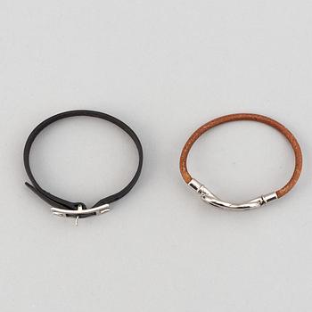 Hermès, two bracelets.