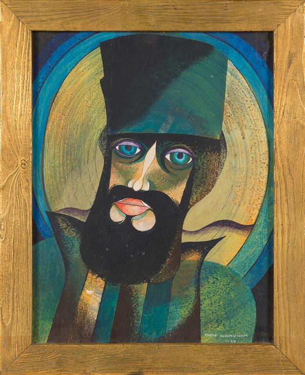 Tapio Kinnunen, gouache och bladteknik på papper, signerad och daterad -69.